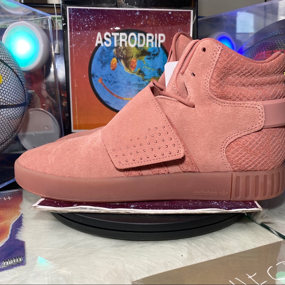 🆕 Adidas Tubular Invader Strap Raw Pink - Mens - Picture 3 of 11